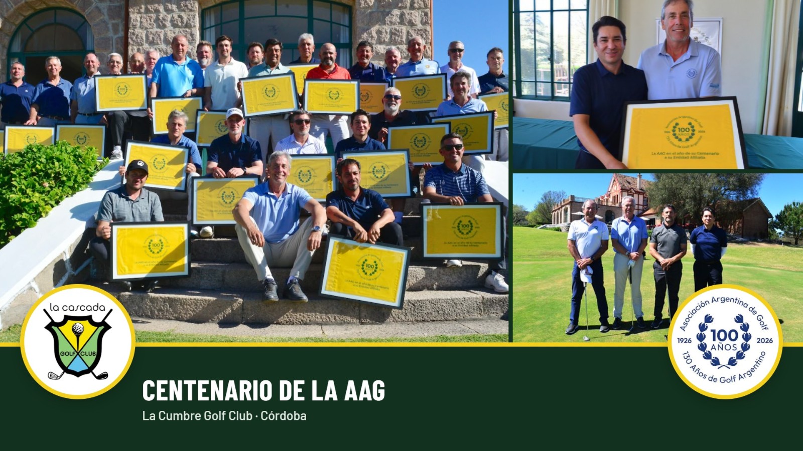La Cascada Country Golf presente en la histórica celebración del Centenario de la AAG en La Cumbre Golf Club